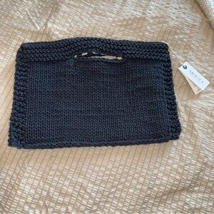 NWT Mersea Navy Blue Woven Village Clutch